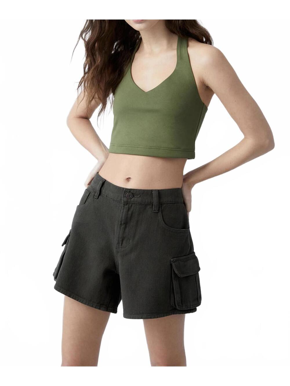 PacSun Mid Rise Cargo Shorts Forest Green NWT Size 28